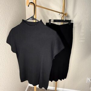 Cable & Gauge Black Top and Skirt Set